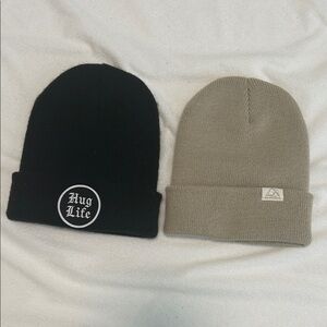 Seaslop Kids Black and Tan Beanie Set